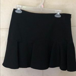 Black mini skirt/ drop waist